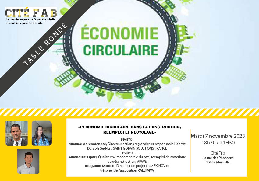 07/11/23 L’économie circulaire dans la construction – Recyclage et réemploi